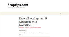 Desktop Screenshot of droptips.com