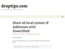 Tablet Screenshot of droptips.com